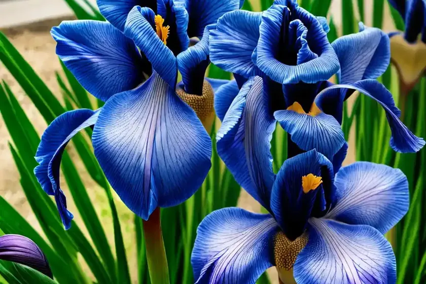Iris spuria ‘lucky devil’ (blue iris) — photo 2