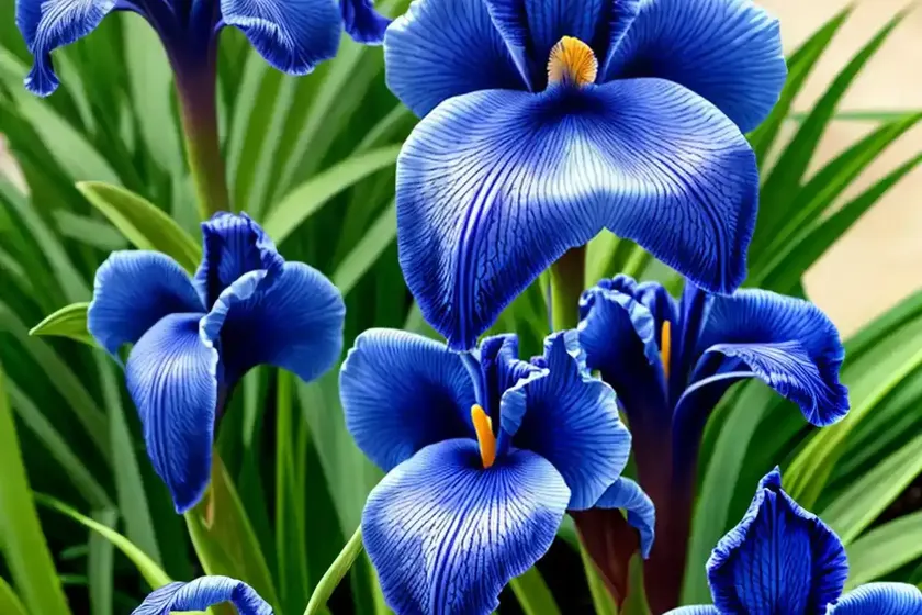 Iris spuria ‘lucky devil’ (blue iris)