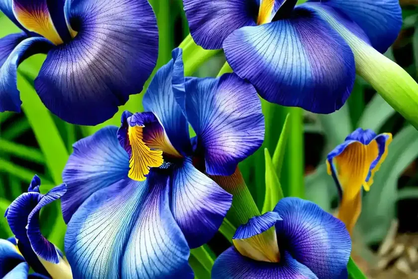 Iris spuria ‘missouri rainbows’ (blue iris) — photo 3