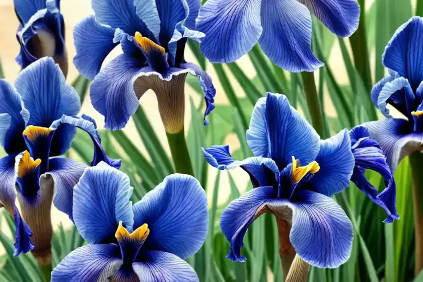 Iris spuria ‘sahara sands’ (blue iris) — photo 2