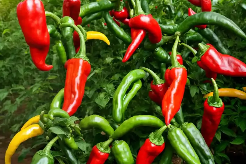 Jalepeno chilli plant (capsicum annuum)