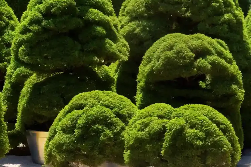 Japanese falsecypress (chamaecyparis pisifera ‘golden mop’) — photo 2