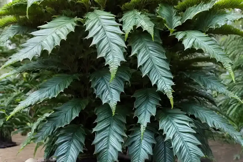 Japanese holly fern (cyrtomium fortunei var. clivicolum) — photo 3