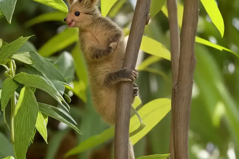 Joey in a stick (johannesteijsmannia perakensis)