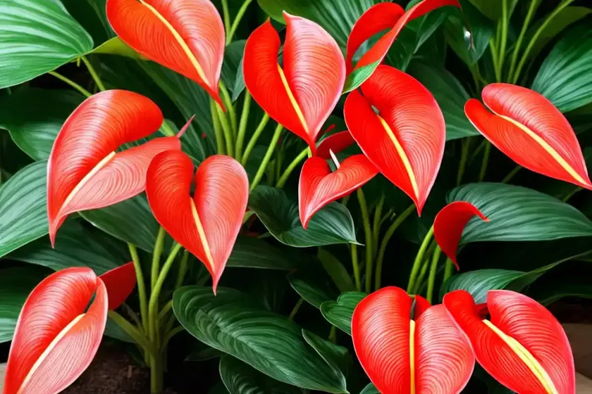 King anthurium (anthurium veitchii)