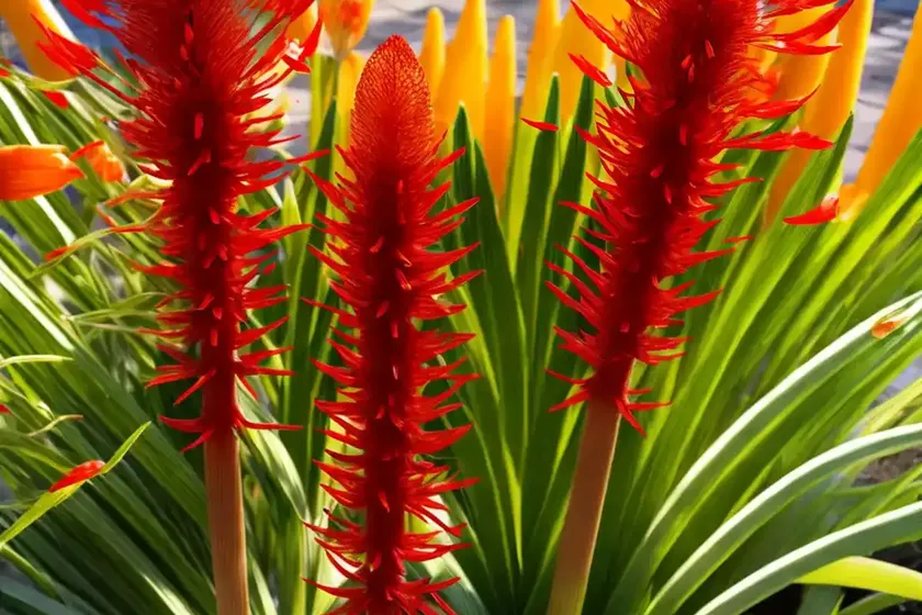 Kniphofia ember glow (red hot poker) — photo 2