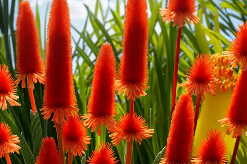 Kniphofia ‘percy’s pride’ (red hot poker) — photo 2