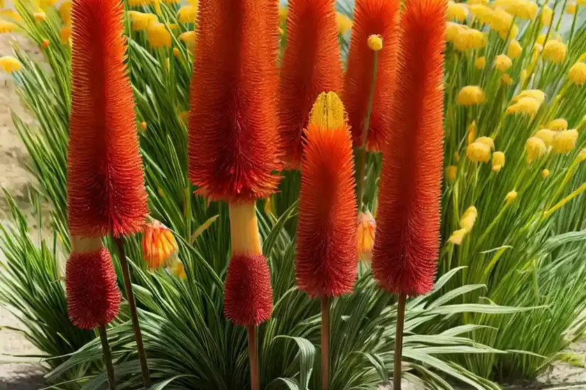 Kniphofia ‘percy’s pride’ (red hot poker) — photo 3