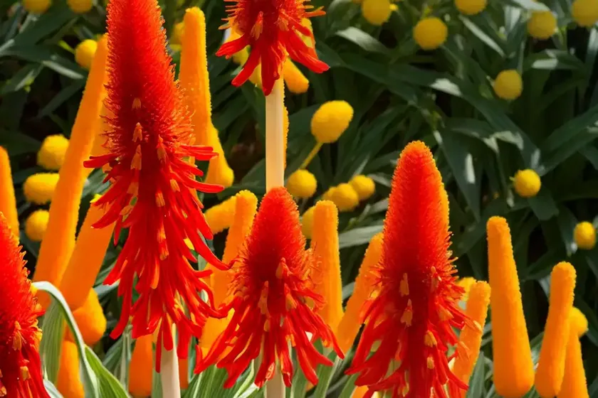 Kniphofia ‘redhot popsicle’ (red hot poker) — photo 3