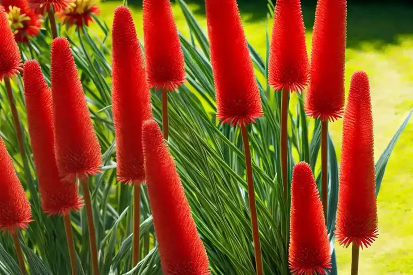 Kniphofia ‘rocket’s red glare’ (red hot poker) — photo 2