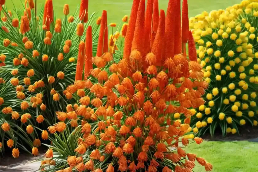 Kniphofia ‘royal standard’ (red hot poker) — photo 2