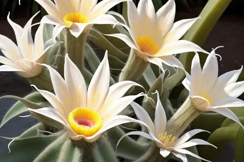 Large-flowered cactus (selenicereus grandiflorus)