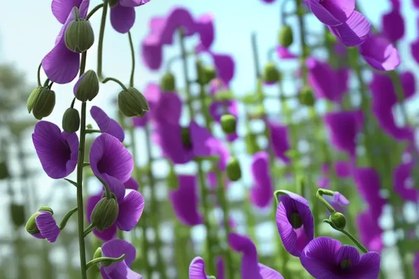 Lathyrus odoratus ‘gwendoline’ (sweet pea) — photo 2