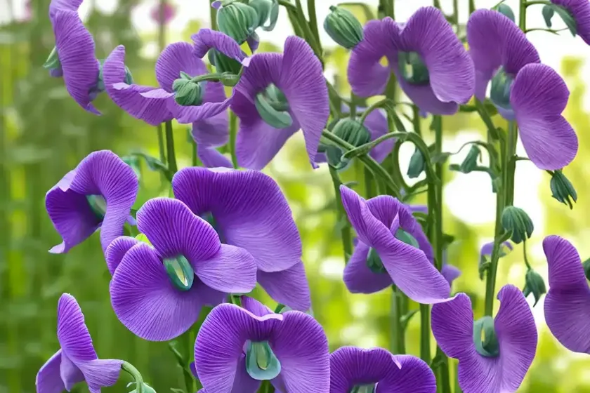 Lathyrus odoratus ‘valerie harrod’ (sweet pea) — photo 2
