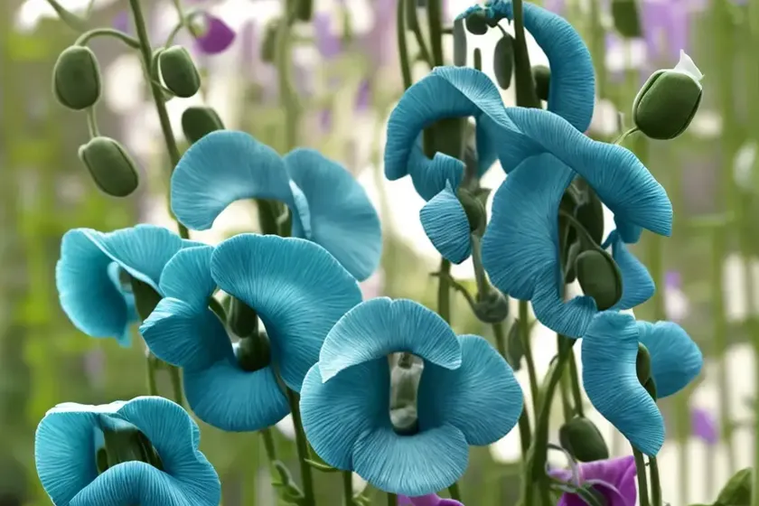 Lathyrus odoratus ‘valerie harrod’ (sweet pea)