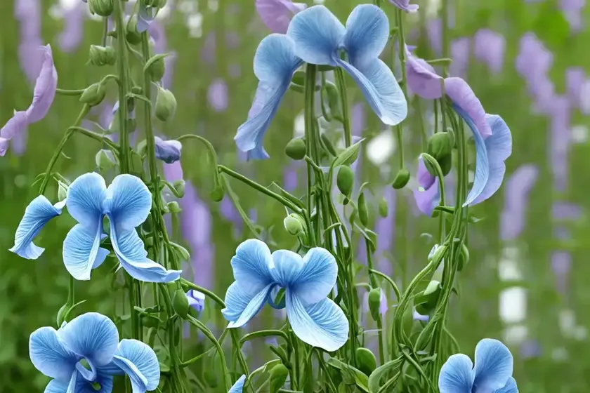 Lathyrus odoratus x belinensis ‘erewhon’ (sweet pea) — photo 3