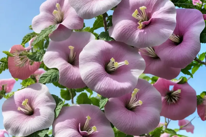 Lavatera x clementii ‘rosea’ (tree mallow) — photo 2