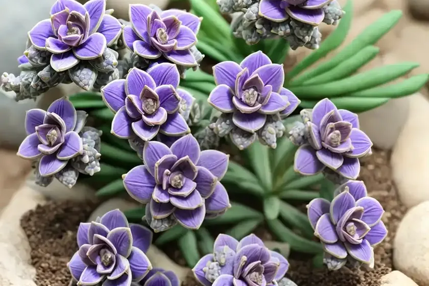 Lavender pebbles (graptopetalum amethystinum) — photo 3
