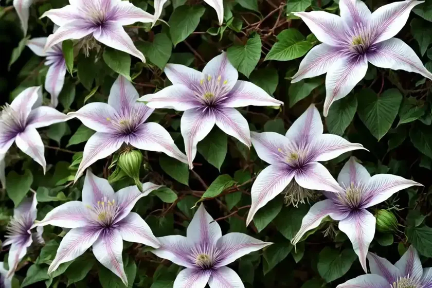 Leather flower (clematis x jackmanii) — photo 3