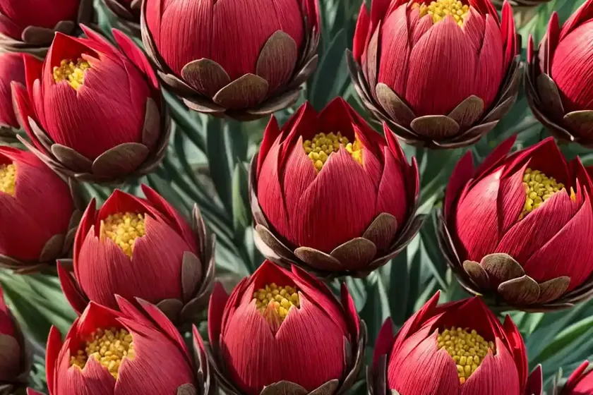 Leucadendron salignum ‘summer red’ (conebush) — photo 2