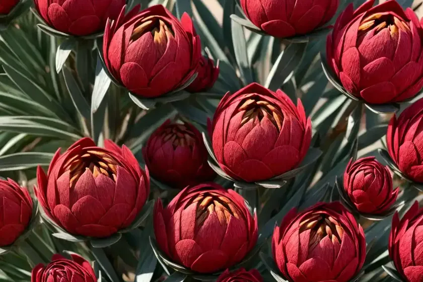 Leucadendron salignum ‘summer red’ (conebush) — photo 3