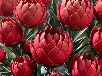 Leucadendron Salignum ‘Summer Red’ (Conebush)