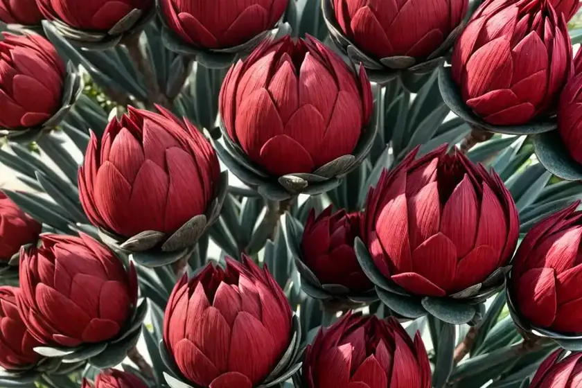 Leucadendron salignum ‘winter red’ (conebush) — photo 2