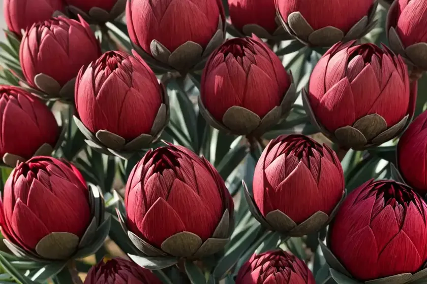 Leucadendron salignum ‘winter red’ (conebush) — photo 3