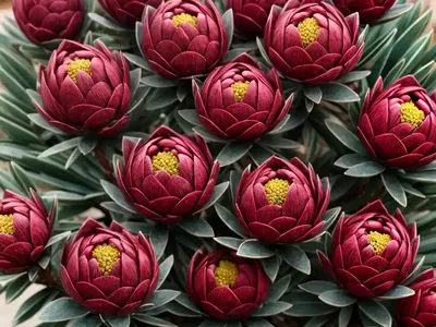 Leucadendron Salignum ‘Winter Red’ (Conebush)