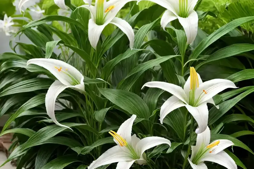 Lilium triumphator (longiflorum oriental hybrid lily)