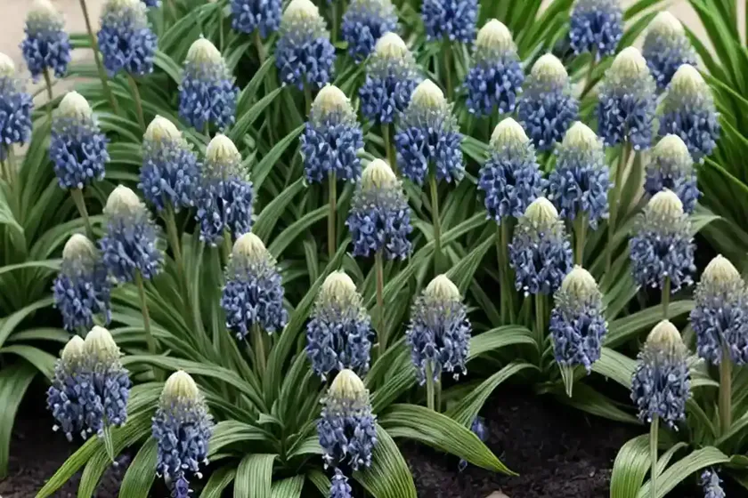 Lily turf (liriope muscari ‘variegata’) — photo 3
