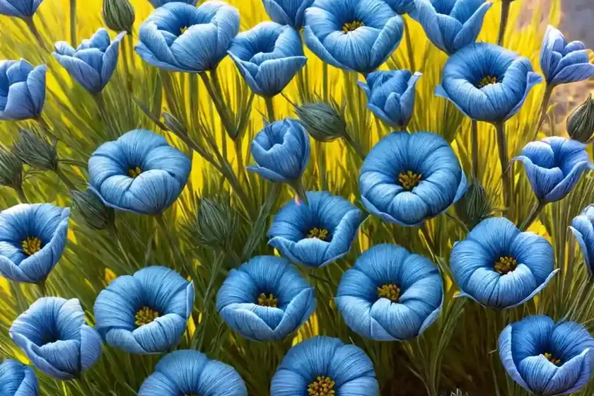 Linum grandiflorum (flowering flax) — photo 3
