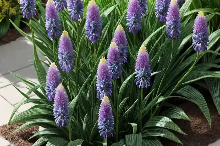 Liriope muscari ‘gold band’ (variegated lily turf) — photo 3