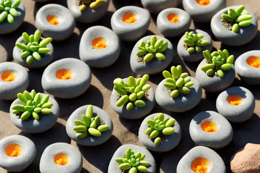 Living stones (lithops helmutii) — photo 2
