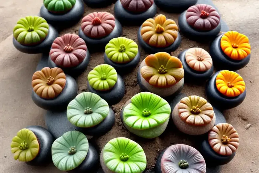 Living stones (lithops helmutii) — photo 3