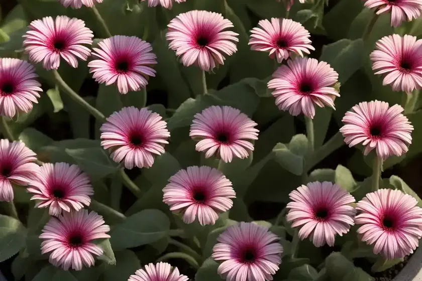 Livingstone daisy (dorotheanthus bellidiformis ‘mesbicla’ mezoo trailing red) — photo 2