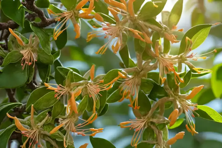 Lonicera japonica ‘halliana’ (japanese honeysuckle) — photo 2