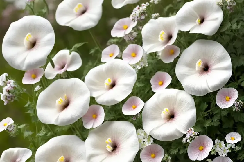 Malva moschata f. alba (white musk mallow) — photo 3