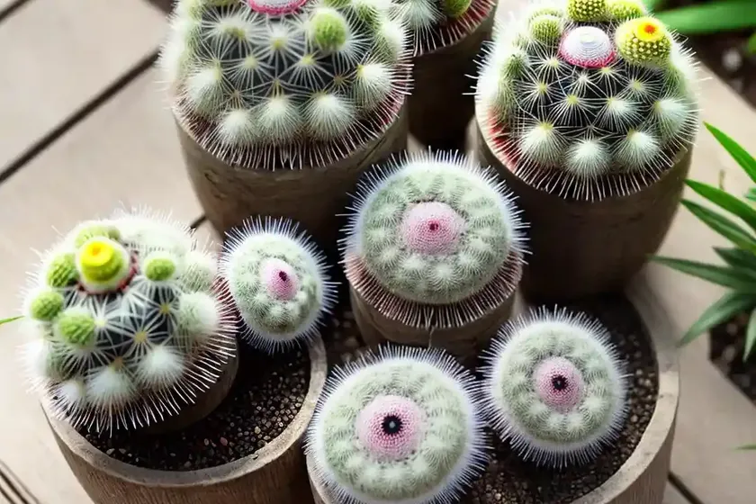 Mammillaria parkinsonii (owl’s eye pincushion)
