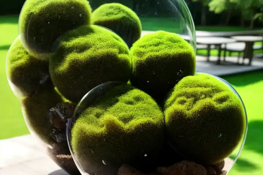 Marimo moss ball (aegagropila linnaei) — photo 2