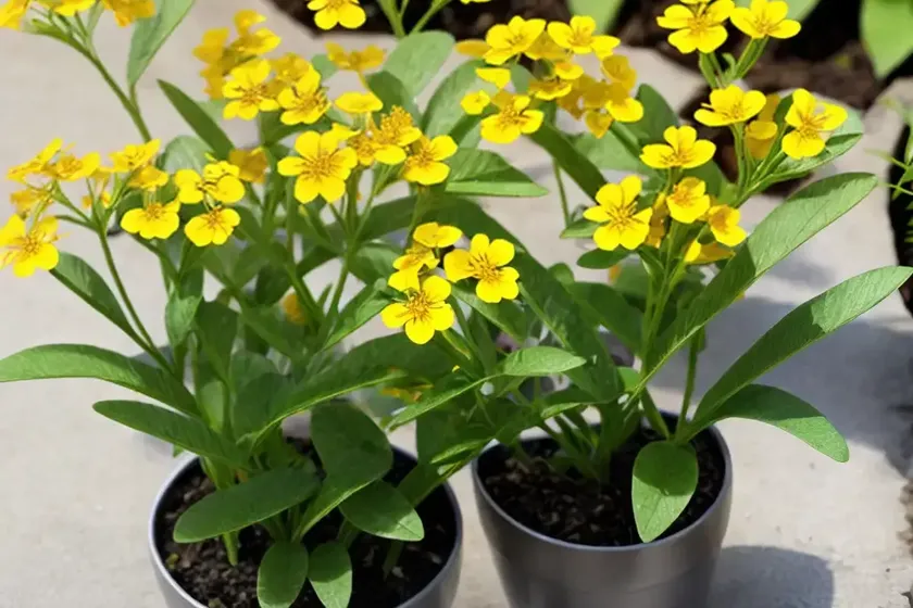 Marsh yellow cress (rorippa palustris)
