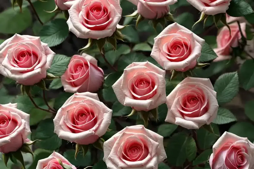 Mini roses (rosa spp.)