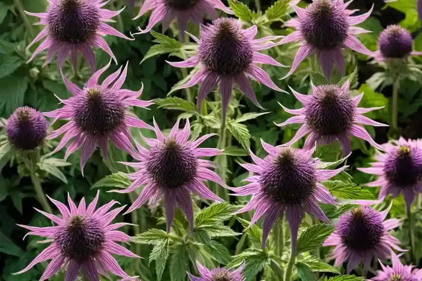 Monarda didyma ‘purple rooster’ (bee balm) — photo 3