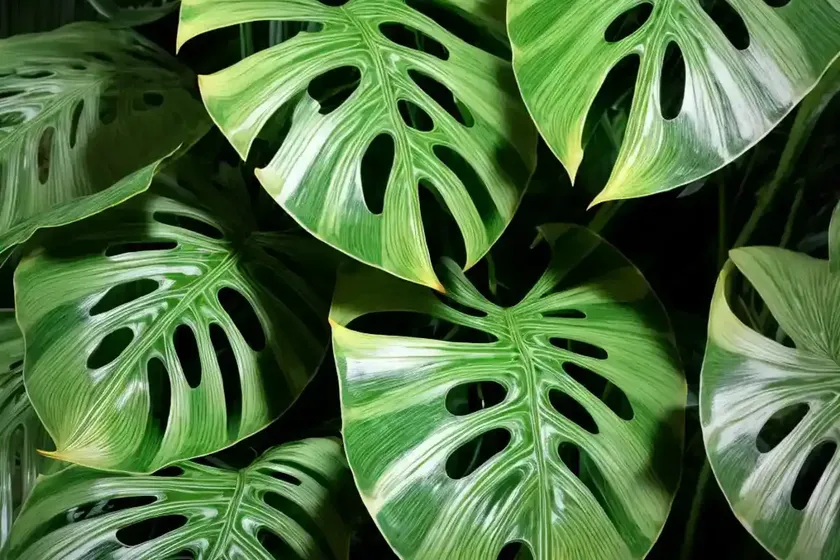 Monstera variegata (variegated monstera delicios)