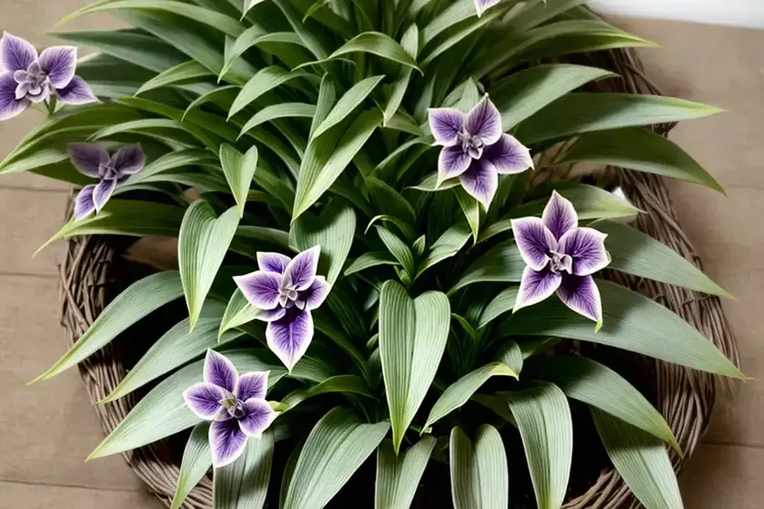 Moses in the cradle (tradescantia spathacea) — photo 2