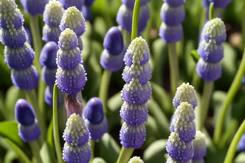 Muscari aucheri ‘white magic’ (grape hyacinth)
