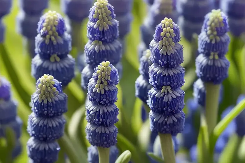 Muscari azureum ‘album’ (grape hyacinth) — photo 2