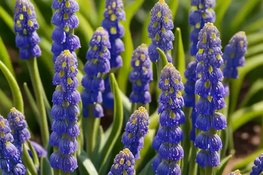 Muscari macrocarpum ‘golden fragrance’ (grape hyacinth)