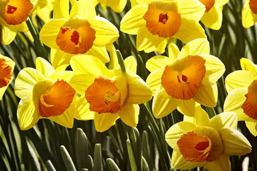Narcissus ‘fortissimo’ (large-cupped daffodil)