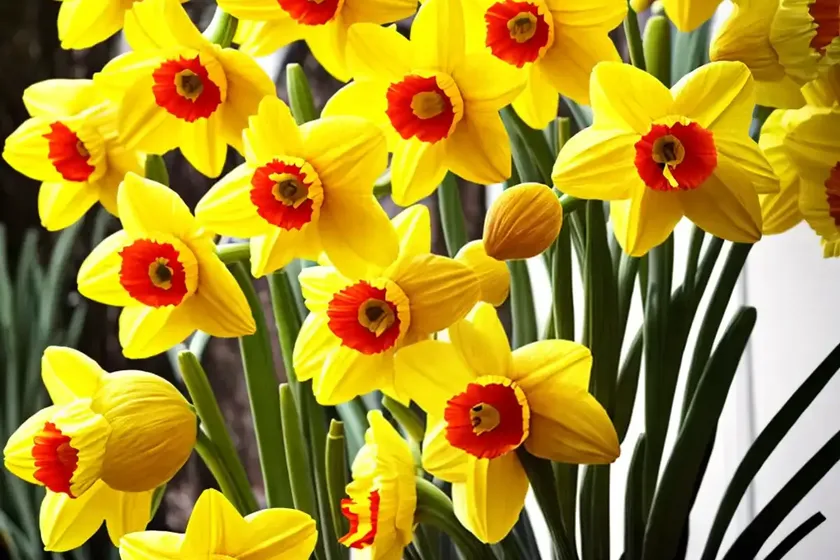 Narcissus ‘gigantic star’ (large-cupped daffodil) — photo 2